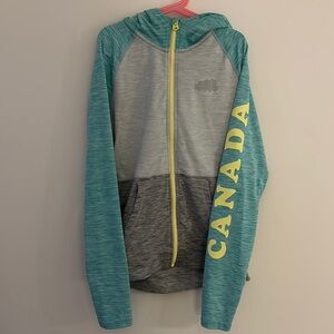 Roots Kids Hoodie - Teal and Gray